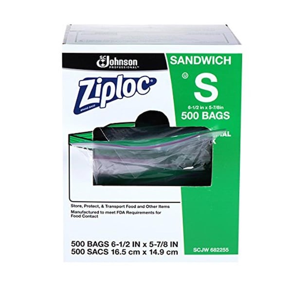 Sc Johnson SC Johnson SJN682255 Ziploc Sandwich Bag - 500 count 682255
